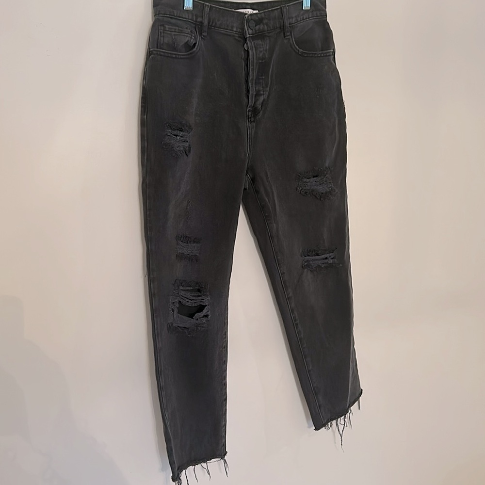 PACSUN 28 High Rise Ripped Straight with Raw Hem - Picture 2 of 6